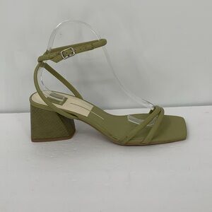 Dolce Vita Marcy block heel sandal green strappy ankle strap shoe women 9